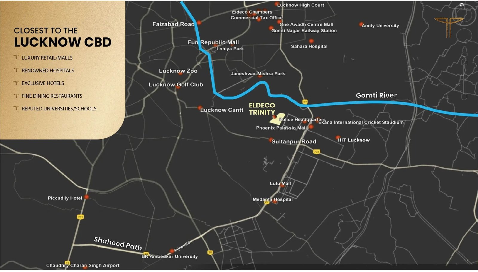 Eldeco Trinity Location Map